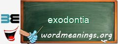 WordMeaning blackboard for exodontia